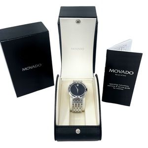 MOVADO Mens Esperanza Stainless Steel Onix Face